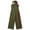 Green, variant on Women's Color Block Sleeveless Jumpsuit, Asymmetrical Cutout Casual Jumpsuit, High Neck Wide Leg Romper Green S