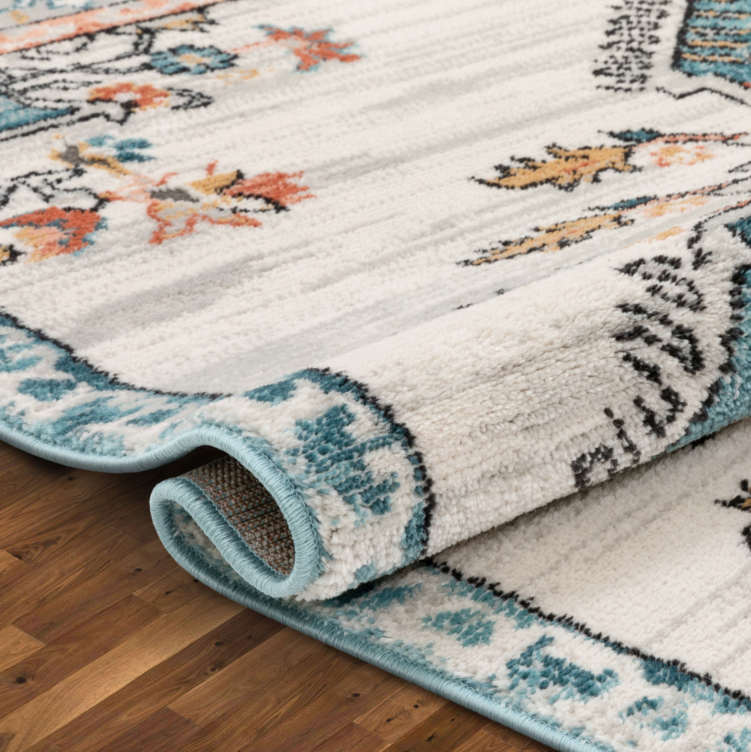 Well Woven Indira Manor Vintage Bohemian Medallion Oriental Blue 2'7" x 9'10" Runner Rug
