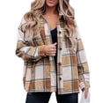 thumbnail image 5 of Female Jacket, Plaid Jacket Polyester Fiber Color Blocking Warm Keeping For Dating For Home ANGGREK Otros, 5 of 5