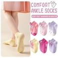 thumbnail image 4 of 12 Pairs Baby Girls Grips Ankle Socks Kids Toddlers Infants Anti Slip Non Skid Funny Cartoon Crew Breathable Cotton Socks, 4 of 6
