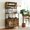 Brown, variant on Demi Bonn 67" Baker's Rack with Power Outlet and Storage Shelves, Microwave Stand with Louvred Door Cabinets for Home, Dining Room, Black