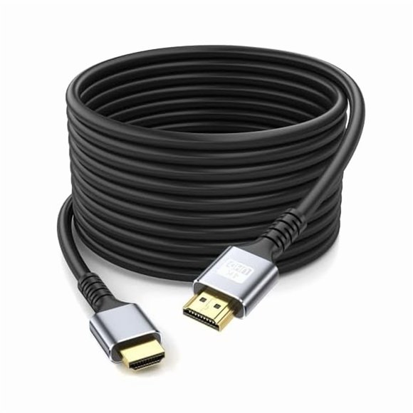 4k Hdmi Cable 40ft Ultra High Speed HDMI 2.0 Cable 4K@60Hz 18gbps Gold Plated Connector 3D ARC Ethernet HDMI Cord for HDTV Monitor Laptop Roku TV Xbox PS4/PS5(Silvery)