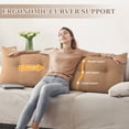 thumbnail image 3 of ANMINY Headboard Pillow, Teddy Velvet Fabric, Bed Rest Reading Pillow, Removable & Washable Cover, Daybed Wedge Pillow for Twin Beds, 3 of 9