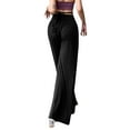 thumbnail image 2 of Liacowi Women Long Sweatpants Yoga Pants High Waist Wide Leg Loose Lounge Palazzo Pants Drawstring Casual Work Beach Sport Pants for Juniors, 2 of 4