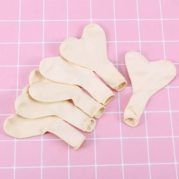 GOOHOCHY 25pcs 12inch Heart Shape Balloons Decoration for Valentine's Day Birthday Wedding Proposal (White)