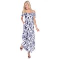 thumbnail image 2 of White Mark Robe Maxi Teinture sur Nœuds Épaules Dénudées pour Femmes, 2 of 6