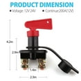 thumbnail image 4 of LotFancy 6V 12V 24V Battery Disconnect Cutoff Switch, Battery Isolator Switch, 4 of 14