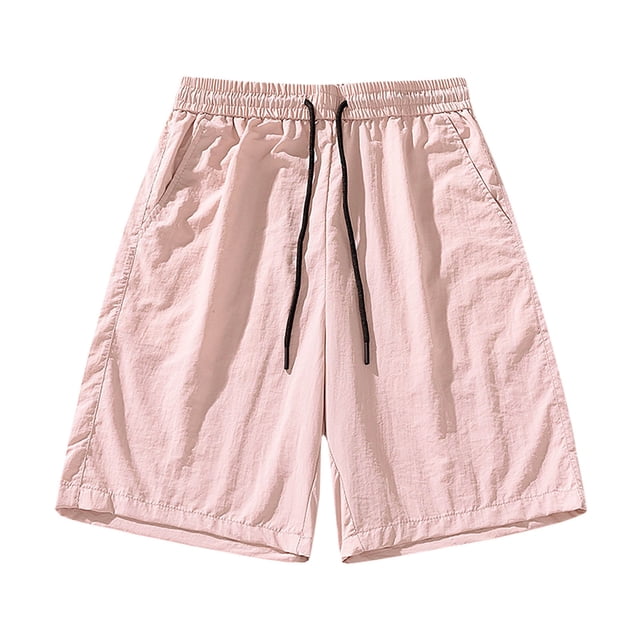 Japceit Elastic Waist Shorts for Mens Shorts Elastic Waist Mens Summer Casual And Comfortable Drawstring Pocket Elastic Waist Shorts Mens Elastic Waist Shorts