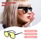 thumbnail image 5 of Sonducket Gafas ópticas Gafas con montura negra Protección de moda Accesorios de ropa de marco grande para protección de ojos Lentes Amarillo con borde negro, 5 of 6
