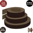 thumbnail image 5 of ELW 9-10 oz. 3.5-4mm Crazy Horse Full Grain Cowhide Genuine Leather Strap for Crafts  Size: 2.5"x40" 6.4x102cm  Blank Belts, DIY, Tooling, Jewelry, Wrapping, Straps, Heavy Duty  Dark Brown, 5 of 7