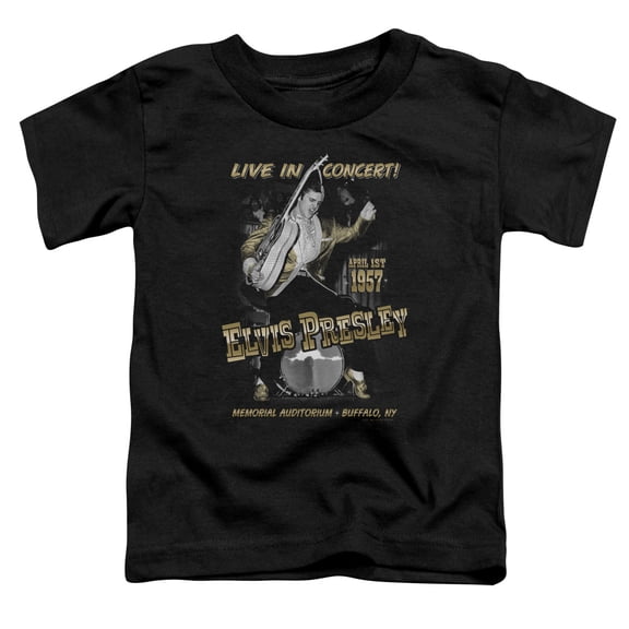Elvis Presley Little Boys' Live In Buffalo Childrens T-shirt 3T Black