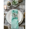 thumbnail image 3 of nqOlkjepod Turquoise Marble Cloth Napkins Set of 6 Reusable Dinner Napkins, Nature Marble Stone Ripple Modern Art Cocktail Napkin Washable Table Napkins for Wedding/Holiday Party/Baby Shower 20"x20", 3 of 8