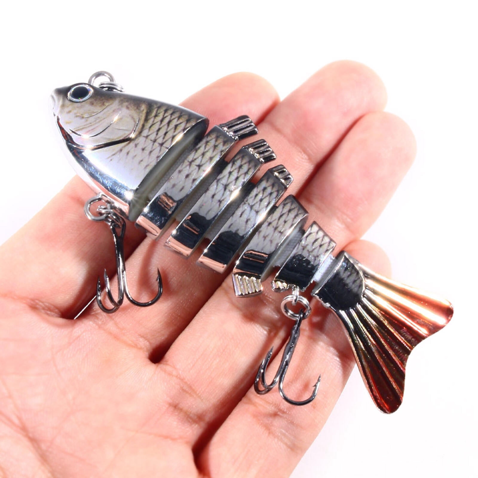 HENGJIA Fishing Lures, 6pcs Large Multi Jointed Fish Fishing Kits Slow Sinking Lifelike Swimbait Freshwater and Saltwater for Trout Bass Lures, 3.94"/0.84oz