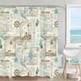 thumbnail image 3 of Drgilau Sealife Lighthouse Polyester Shower Curtain, 70" x 70" Waterproof, 3 of 5