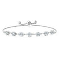 thumbnail image 2 of Gem Stone King 925 Sterling Silver Round White Moissanite Tennis Bracelet for Women (2.31 Cttw, Fits up To 9 inches Wrist), 2 of 5