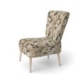thumbnail image 3 of Designart « Lacy Botanical Cream I » Fauteuil d'Appoint Rembourré Blanc à Motif Floral - Fauteuil de Style Champêtre pour Chambre, 3 of 7