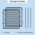 thumbnail image 5 of SunsGrove Decorative Garden Fence 32 in(H) x 4.5 ft(L) 2 Panels, Heavy Duty Metal Animal Barrier Fence, No Dig Fence for Dogs, Rabbit Fence for Garden, Black, 5 of 10