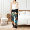 thumbnail image 4 of Fotbe Stained Glass Eagle USA Pantalones de Pijama para Mujer, Pantalones de Dormir, Pantalones Pj con Cordón y Bolsillos-3X-Large, 4 of 6