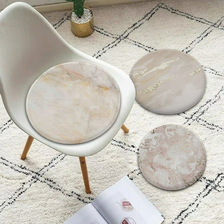 

2024 DREAMFIRE Beige Marble Round Sofa Mat Dining Room Table Chair Cushions Unisex Fashion Anti-slip Cushion Pads