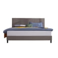 thumbnail image 4 of Modern King Size Platform Bed Frame with Adjustable High Headboard, Upholstered Velvet Bed Frame with Solid Support,No Box Spring Needed,Easy Assembly,Light Grey, 4 of 7