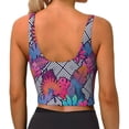 thumbnail image 4 of Picia Tropical Leaves Sports Bra for Women,Padded Strappy Sports Bras Medium Support Yoga Bra with Removable Cups,Running Yoga Bra-Large, 4 of 9