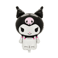 thumbnail image 2 of Kuromi Party Balloons 7pc Set Black Pink Foil balloons, 2 of 3