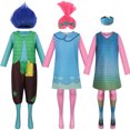 thumbnail image 2 of Disfraz de animé para niños, disfraz de amapola para niñas, pelucas, disfraz de Halloween para niños, trajes de carnaval de Purim, 2 of 5