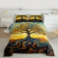thumbnail image 2 of Castle Fairy Teens Boho Tree Of Life Bedding Comforter Set 2pcs,Hippie Abstract Stripes Twin Comforter Sets Microfiber,Bohemian Exotic Style Breathable Bedding Set,Luxury Bedroom Decor,Reversible, 2 of 8