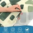thumbnail image 3 of Yayeee Kitchen Curtains Tier Pair Light Filtering 27"x36" Rod Pocket Short Cafe Window Panel, Green Geometric, 3 of 7
