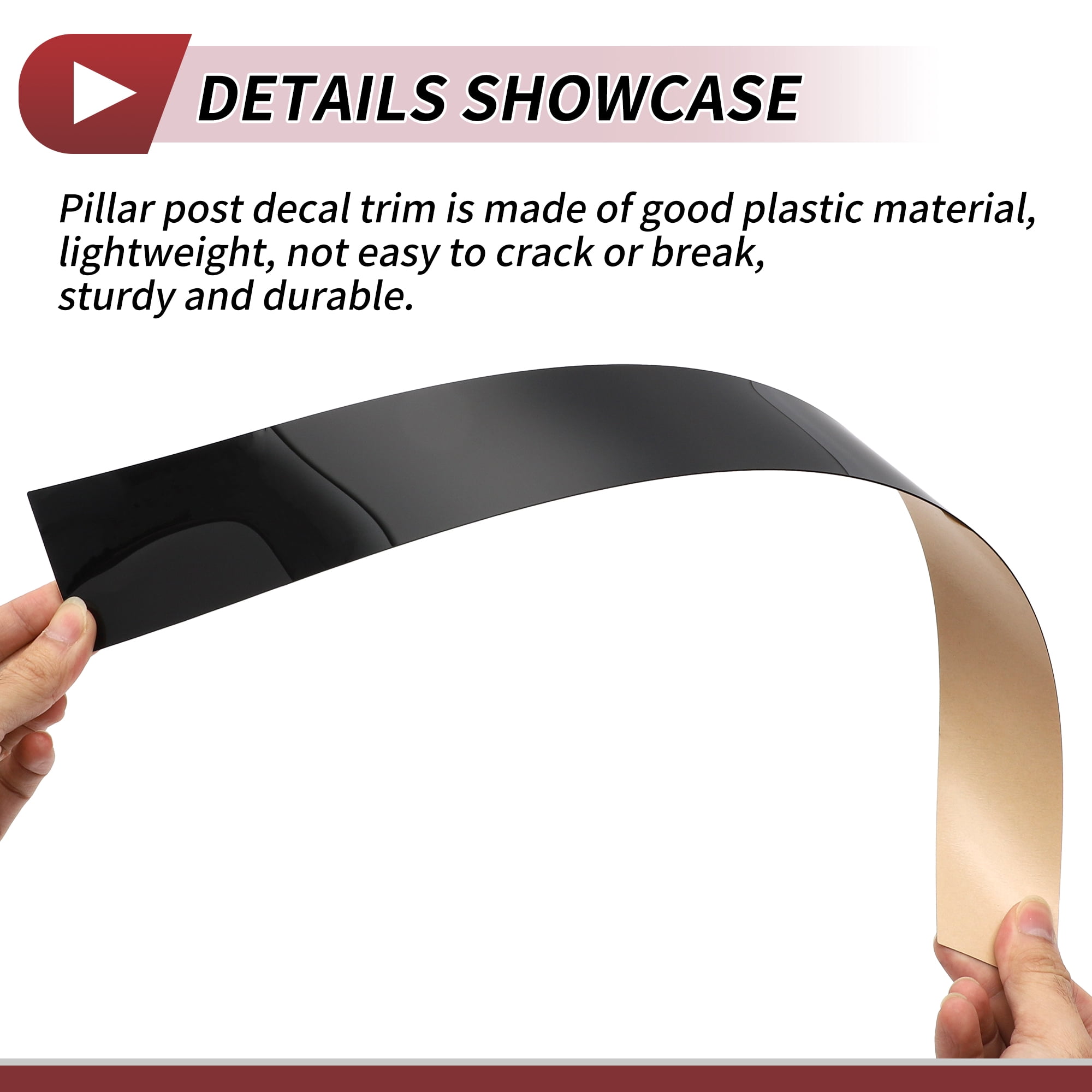 Unique Bargains 6Pcs Door Pillar Window Trim For Nissan Sentra 2000-2006 Black