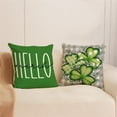 thumbnail image 4 of KCEHTA St Patricks Day Pillow Covers 18x18 Green Shamrock Pillowcase for Couch Sofa Bed Home Decor, 4 of 5