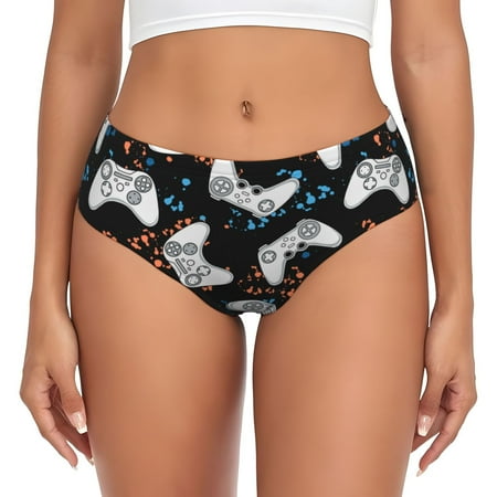 Sikiie Game Women s High Waisted Cotton Underwear Soft Breathable Panties Stretch Briefs Seamless Ladies Panties-3X-Large