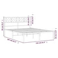 thumbnail image 6 of Pemberly Row Powder-Coated Steel King Size Bed Frame in White, 6 of 10