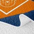 thumbnail image 5 of Erosebridal Baseball Sport Boys Quilt King, Orange Navy King Coverlet Set, 3-Piece, 5 of 7