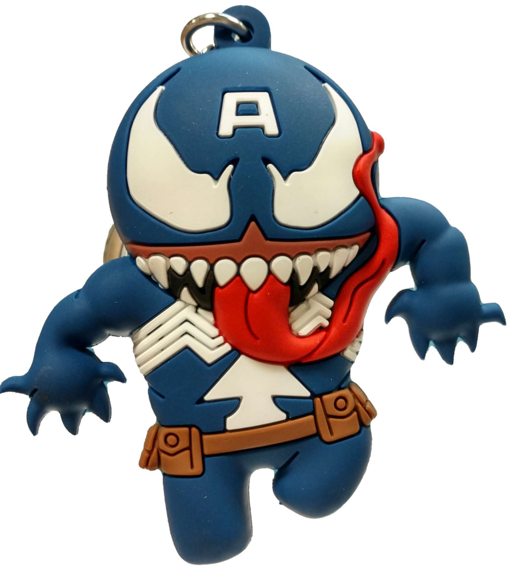 Monogram Marvel 3D Figural Keychain Venomized Captain America Keychain (No Packaging)