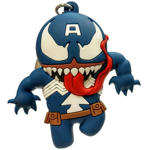 Monogram Marvel 3D Figural Keychain Venomized Captain America Keychain (No Packaging)