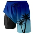 thumbnail image 3 of Kcolen Black Swim Trunks Men Gradient Board Shorts Stretchy Upf Bathing Suit Soft Compression Liner Beach Summer Bathing Suit Beach Board Shorts, 3 of 4