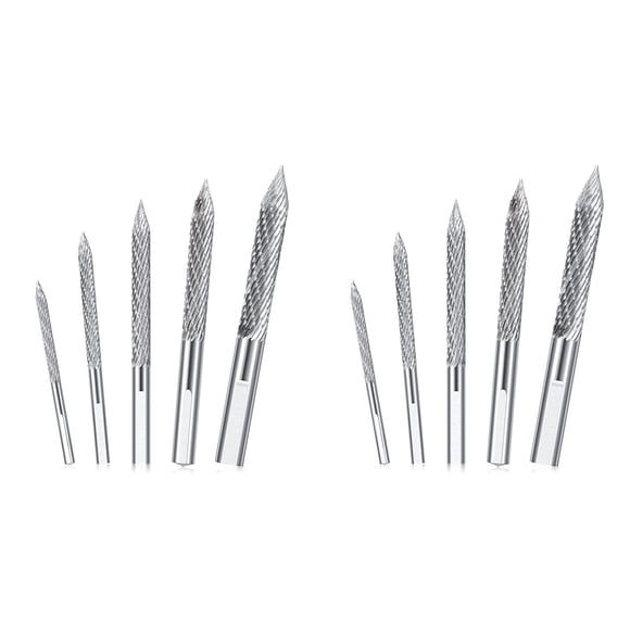 Paquete de 10 Brocas para Neumáticos, Varios Tamaños, Reparación Neumáticos, Broca de Carburo, Parches para Neumáticos, Cortadores Enchufes, Cortador de Alambre, Taladro Escariador