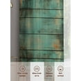 thumbnail image 3 of Vintage Teal Brown Plank Sheer Curtains for Living Room Bedroom Retro Shabby Wooden Grain Sheer Curtains 72 Inch Long 2 Panels Set Light Filtering Curtain Window Treatments Drapes for Dining Room, 3 of 6