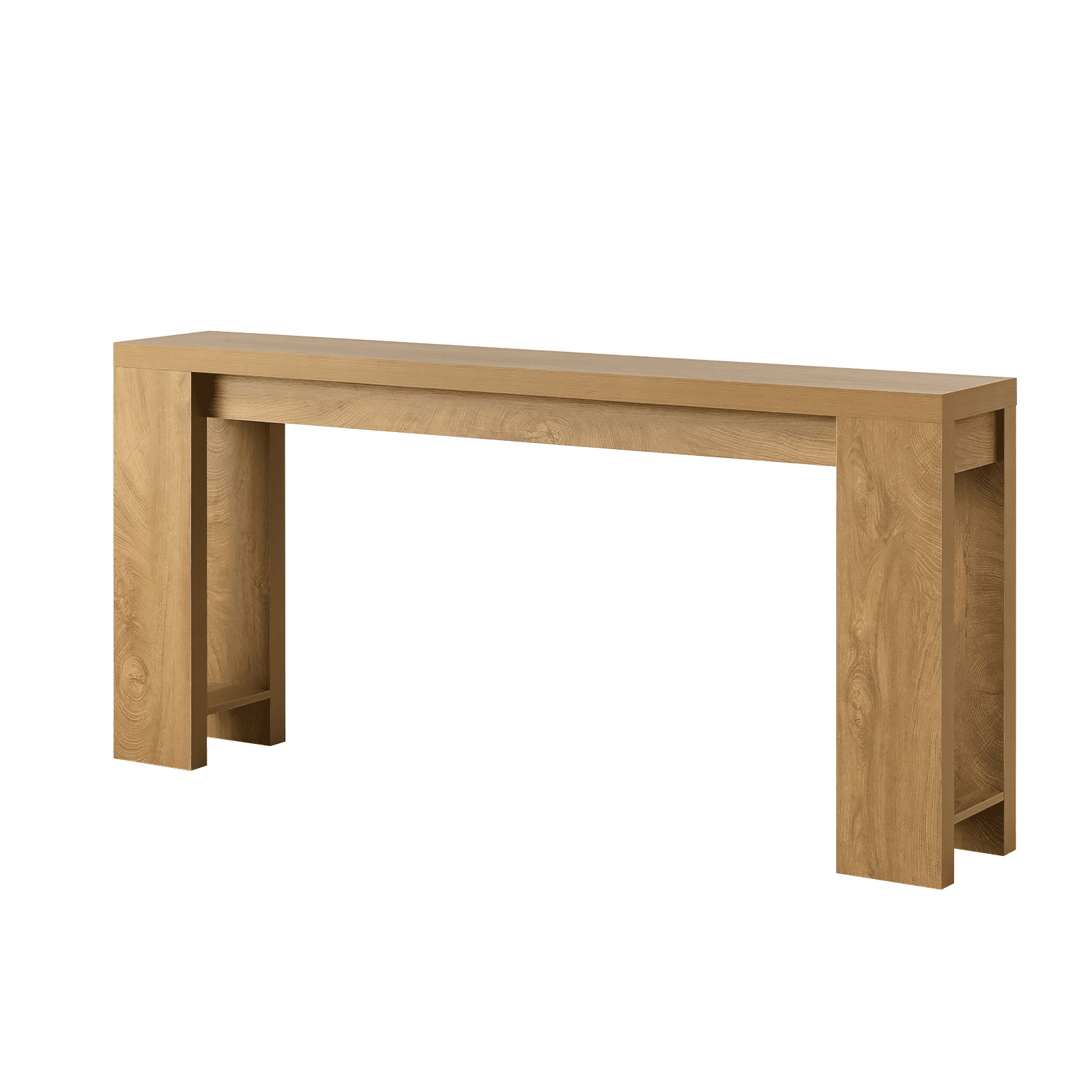 Hearthlight Home 71" Long Console Table, Wood Farmhouse Entryway Table for Living Room,Narrow Sofa Table for Front Door,Entry, Hallway, Entrance,Light Oak