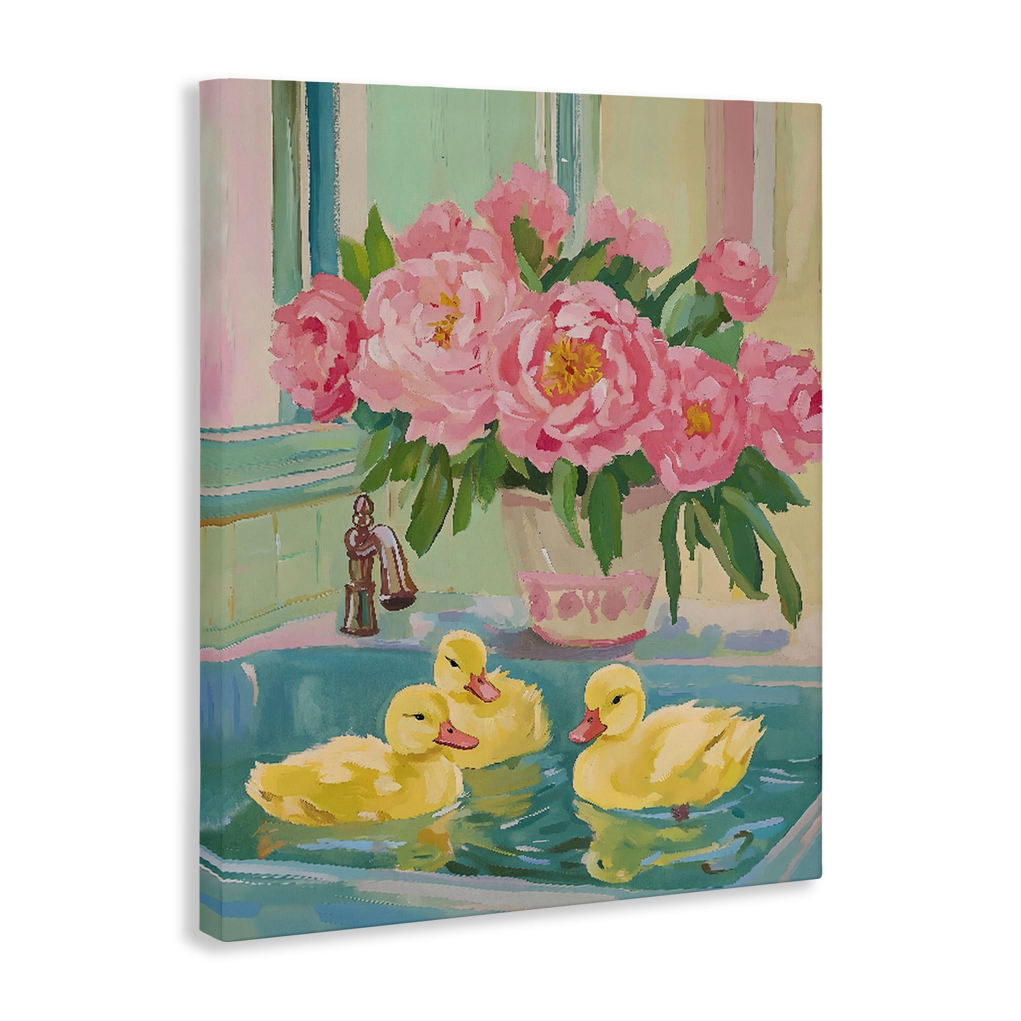 Stupell Industries Ducks in Sink Bath Canvas Wall Art, design by The Prints Vibe