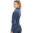 thumbnail image 6 of Notus Fashion Women’s Premium Button-Down Denim Jacket - Elegant Comfort Soft, Stylish, and Versatile Long Sleeve Jean Jacket Mid Blue L, 6 of 7