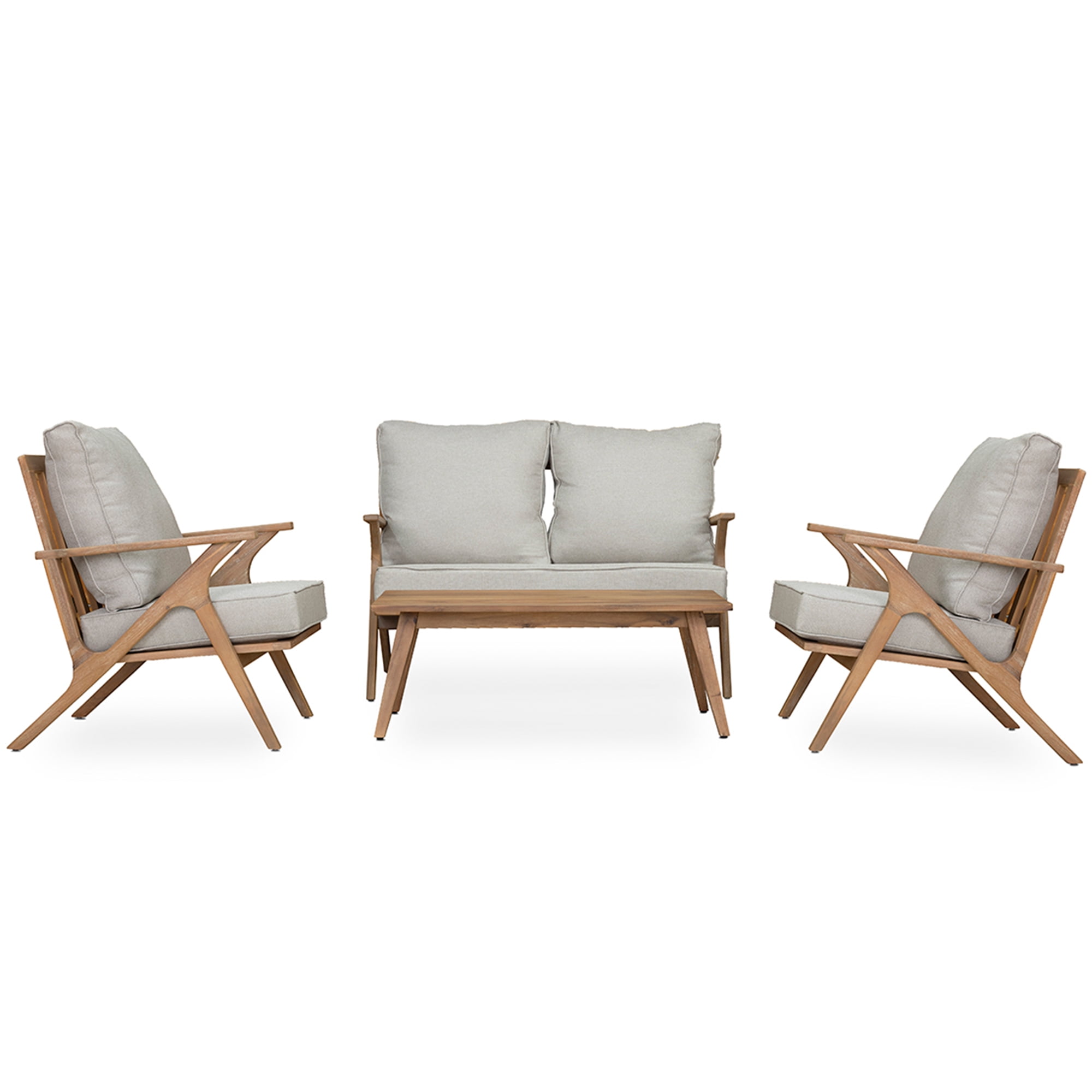 Aimee Lii 4 Pcs Acacia Wood Patio Furniture Set for Balcony Porch Garden Backyard Lawn, Outdoor Seating Sofa Set, Outdoor Conversation Set with Coffee Table, Cushions, Pillow Aimee Lii 4 Pcs Acacia Wood Patio Furniture Set for Balcony Porch Garden Backyard Lawn, Outdoor Seating Sofa Set, Outdoor Conversation Set with Coffee Table, Cushions, Pillow
