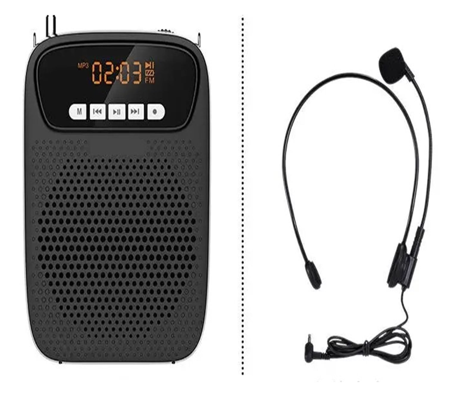 15W Mini Loudspeaker Wireless Audio Recording Microphone Guide Speaker Teaching Voice Amplifier For Teacher Instructon ,Powerful Voice Amplifier