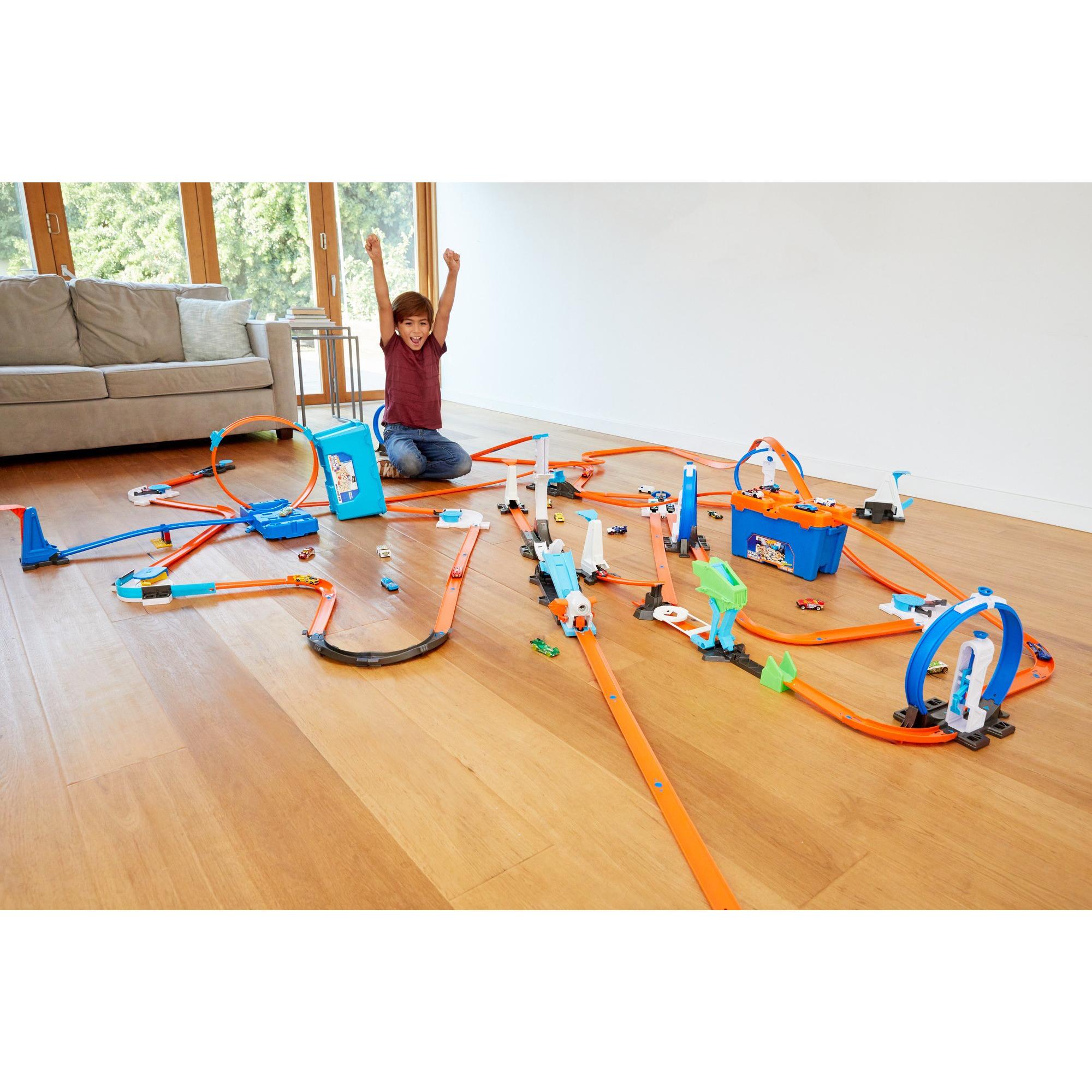 hot wheels track builder rocket launch challenge playset