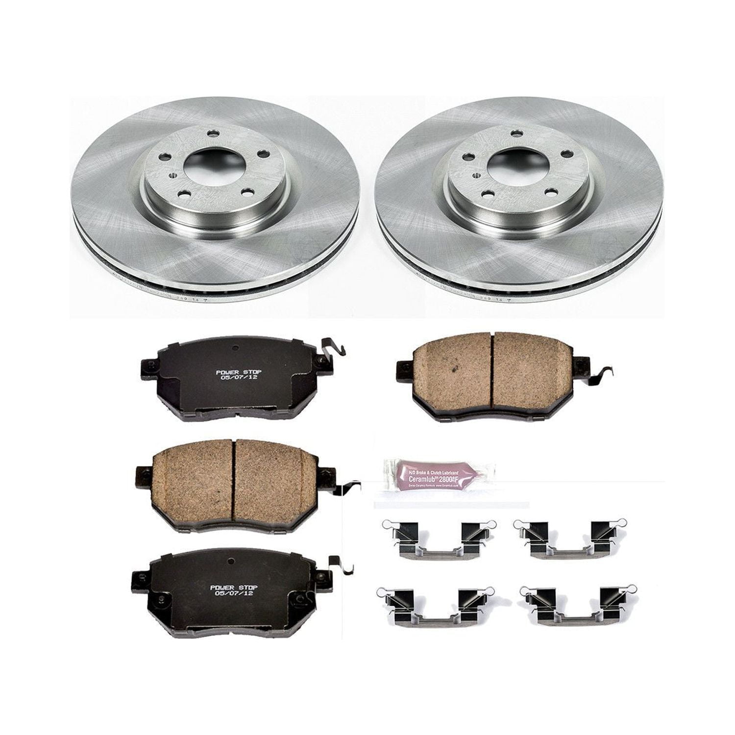 Power Stop Front Stock Replacement Brake Pad and Rotor Kit KOE116