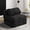 Black, variant on Baxluxe Folding Sofa Bed with Pillow, Tufted Corduroy Convertible Sleeper Sofa Chair with Back Support, Single Seater Foldable Couch Lounger Chair, Sofa Bed for Living Room, Bedroom, Gray