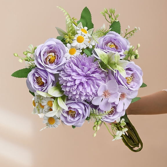 Artificial Flowers, Realistic Flower with Stems, Fake Floral Bouquets for Wedding, Party, Spring Home Decoration, Table Centerpieces Flowers