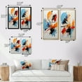 thumbnail image 4 of Designart "Serene Cerulean Abstract in Fragile Wisdom III" Abstract Painting Framed Wall Art Set Of 2 - Modern Blue Framed Canvas Set For Living Room Decor, 4 of 6