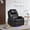 Black, PU, With Lumbar Pillow, variant on QJTC Power Swivel Rocker Recliner Chair for Living Room - Rocking Recliner with Heat and Massage/Cup Holder/LED Lights/USB & USB-C Ports (Set of 2, Black)